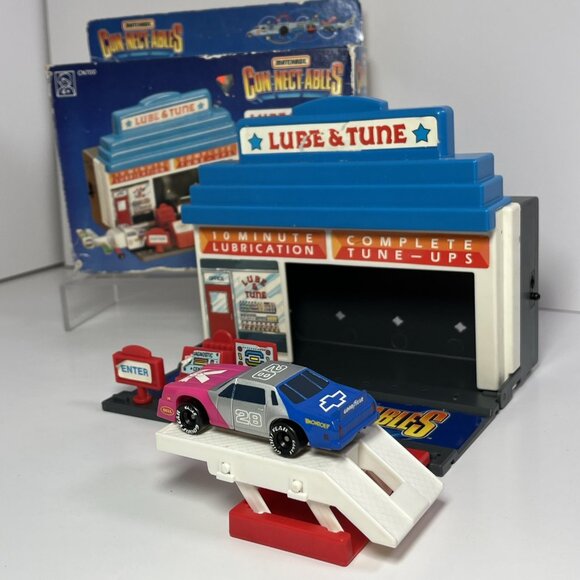 Matchbox Connectables Lube & Tune Toy Car Service Playset Garage 1 Vehicle 1990 - Picture 3 of 16